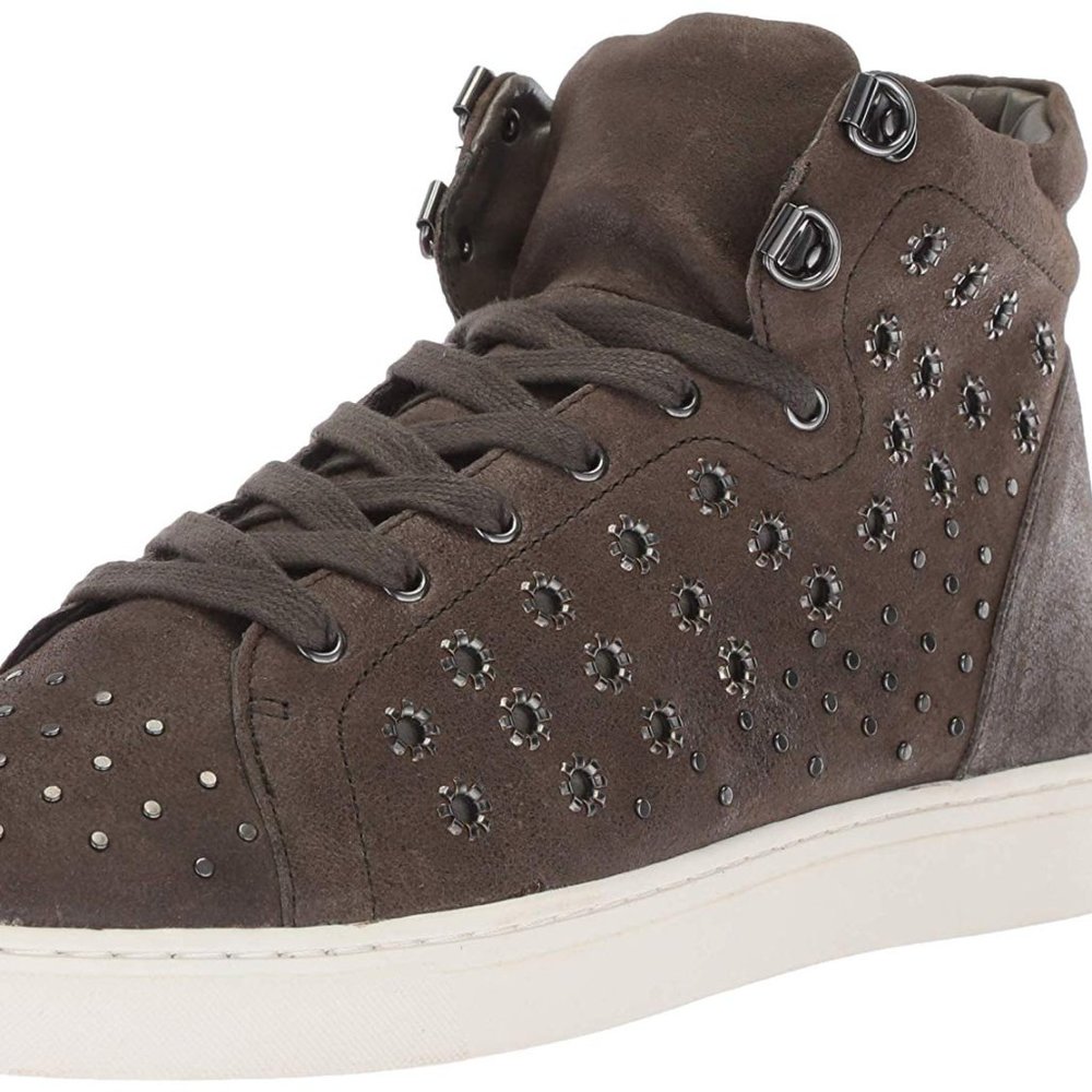 New Vince Camuto Bestinda Gargoyle Montana leather sneakers US 9M